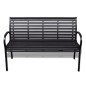 vidaXL Banco de jardín acero y WPC negro 125 cm vidaXL Banco de jardín acero y WPC negro 125 cm