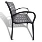 vidaXL Banco de jardín acero y WPC negro 125 cm vidaXL Banco de jardín acero y WPC negro 125 cm