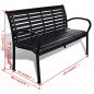 vidaXL Banco de jardín acero y WPC negro 125 cm vidaXL Banco de jardín acero y WPC negro 125 cm