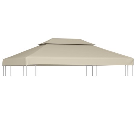 vidaXL Cubierta de repuesto de cenador 310 g/m² beige 3x4 m