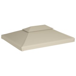 vidaXL Cubierta de repuesto de cenador 310 g/m² beige 3x4 m