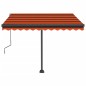 vidaXL Toldo de pie retráctil manual naranja y marrón 300x250 cm vidaXL Toldo de pie retráctil manual naranja y marrón 300x250 cm