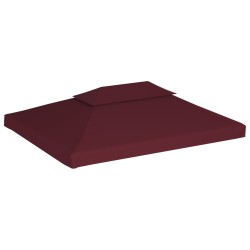 vidaXL Toldo de cenador 2 niveles 310 g/m² 4x3 m burdeos
