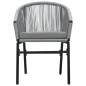 vidaXL Juego de comedor de jardín 9 piezas ratán sintético gris vidaXL Juego de comedor de jardín 9 piezas ratán sintético gris