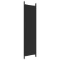 vidaXL Biombo divisor de 5 paneles de tela negro 250x200 cm vidaXL Biombo divisor de 5 paneles de tela negro 250x200 cm