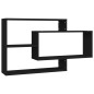 vidaXL Estantes de pared de madera contrachapada negro 104x20x58,5 cm vidaXL Estantes de pared de madera contrachapada negro 104x20x58,5 cm