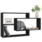 vidaXL Estantes de pared de madera contrachapada negro 104x20x58,5 cm vidaXL Estantes de pared de madera contrachapada negro 104x20x58,5 cm
