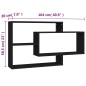 vidaXL Estantes de pared de madera contrachapada negro 104x20x58,5 cm vidaXL Estantes de pared de madera contrachapada negro 104x20x58,5 cm
