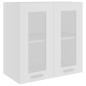 vidaXL Armario colgante vidrio y madera ingeniería blanco 60x31x60 cm vidaXL Armario colgante vidrio y madera ingeniería blanco 60x31x60 cm