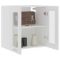 vidaXL Armario colgante vidrio y madera ingeniería blanco 60x31x60 cm vidaXL Armario colgante vidrio y madera ingeniería blanco 60x31x60 cm