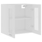 vidaXL Armario colgante vidrio y madera ingeniería blanco 60x31x60 cm vidaXL Armario colgante vidrio y madera ingeniería blanco 60x31x60 cm