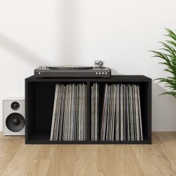 vidaXL Caja para discos de vinilo madera contrachapada negro71x34x36cm