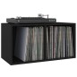vidaXL Caja para discos de vinilo madera contrachapada negro71x34x36cm vidaXL Caja para discos de vinilo madera contrachapada negro71x34x36cm