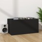 vidaXL Caja para discos de vinilo madera contrachapada negro71x34x36cm vidaXL Caja para discos de vinilo madera contrachapada negro71x34x36cm