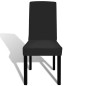vidaXL Funda de silla elástica recta 4 unidades negra vidaXL Funda de silla elástica recta 4 unidades negra