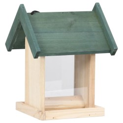 vidaXL Comederos para pájaros 4 unidades madera de abeto