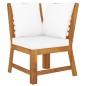 vidaXL Muebles de jardín 3 pzas madera maciza de acacia cojines crema vidaXL Muebles de jardín 3 pzas madera maciza de acacia cojines crema