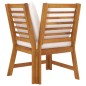 vidaXL Muebles de jardín 3 pzas madera maciza de acacia cojines crema vidaXL Muebles de jardín 3 pzas madera maciza de acacia cojines crema