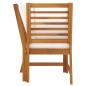 vidaXL Muebles de jardín 3 pzas madera maciza de acacia cojines crema vidaXL Muebles de jardín 3 pzas madera maciza de acacia cojines crema