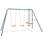 vidaXL Juego de columpios con 4 asientos naranja vidaXL Juego de columpios con 4 asientos naranja