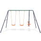 vidaXL Juego de columpios con 4 asientos naranja vidaXL Juego de columpios con 4 asientos naranja