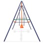 vidaXL Juego de columpios con 4 asientos naranja vidaXL Juego de columpios con 4 asientos naranja