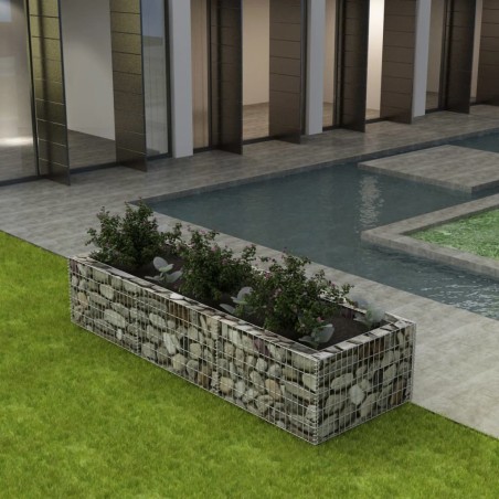 vidaXL Arriate de gaviones de acero 270x90x50 cm