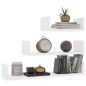 vidaXL Estante de pared 3 piezas madera contrachapada blanco vidaXL Estante de pared 3 piezas madera contrachapada blanco