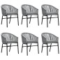 vidaXL Juego de comedor de jardín 7 piezas ratán sintético gris vidaXL Juego de comedor de jardín 7 piezas ratán sintético gris