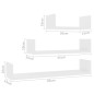 vidaXL Estante de pared 3 piezas madera contrachapada blanco vidaXL Estante de pared 3 piezas madera contrachapada blanco