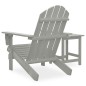 vidaXL Silla con otomana y mesa jardín Adirondack abeto macizo gris vidaXL Silla con otomana y mesa jardín Adirondack abeto macizo gris