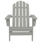 vidaXL Silla con otomana y mesa jardín Adirondack abeto macizo gris vidaXL Silla con otomana y mesa jardín Adirondack abeto macizo gris