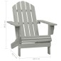 vidaXL Silla con otomana y mesa jardín Adirondack abeto macizo gris vidaXL Silla con otomana y mesa jardín Adirondack abeto macizo gris