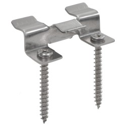 vidaXL Clips de plataforma 100 uds y 200 tornillos de acero Inoxidable 