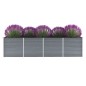 vidaXL Arriate de jardín de acero galvanizado gris 320x80x77 cm vidaXL Arriate de jardín de acero galvanizado gris 320x80x77 cm