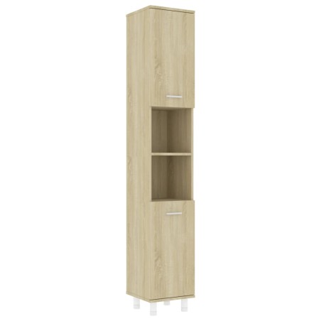 vidaXL Armario de baño madera contrachapada color roble 30x30x179 cm
