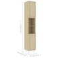 vidaXL Armario de baño madera contrachapada color roble 30x30x179 cm vidaXL Armario de baño madera contrachapada color roble 30x30x179 cm