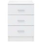 vidaXL Mesitas de noche 2 uds aglomerado blanco brillante 38x35x56 cm