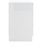 vidaXL Mesitas de noche 2 uds aglomerado blanco brillante 38x35x56 cm