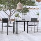 vidaXL Juego de comedor para jardín 3 piezas negro vidaXL Juego de comedor para jardín 3 piezas negro