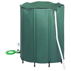 vidaXL Depósito de agua de lluvia plegable con espita 1000 L
