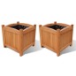 vidaXL Juego de arriates de madera 2 unidades 30x30x30 cm vidaXL Juego de arriates de madera 2 unidades 30x30x30 cm