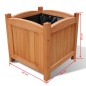 vidaXL Juego de arriates de madera 2 unidades 30x30x30 cm vidaXL Juego de arriates de madera 2 unidades 30x30x30 cm