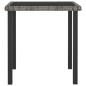 vidaXL Mesa de comedor para jardín ratán sintético gris 70x70x73 cm