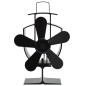 vidaXL Ventilador de estufa accionado por calor 5 aspas negro vidaXL Ventilador de estufa accionado por calor 5 aspas negro