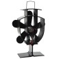 vidaXL Ventilador de estufa accionado por calor 5 aspas negro vidaXL Ventilador de estufa accionado por calor 5 aspas negro