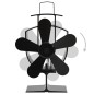 vidaXL Ventilador de estufa accionado por calor 5 aspas negro vidaXL Ventilador de estufa accionado por calor 5 aspas negro