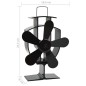vidaXL Ventilador de estufa accionado por calor 5 aspas negro vidaXL Ventilador de estufa accionado por calor 5 aspas negro