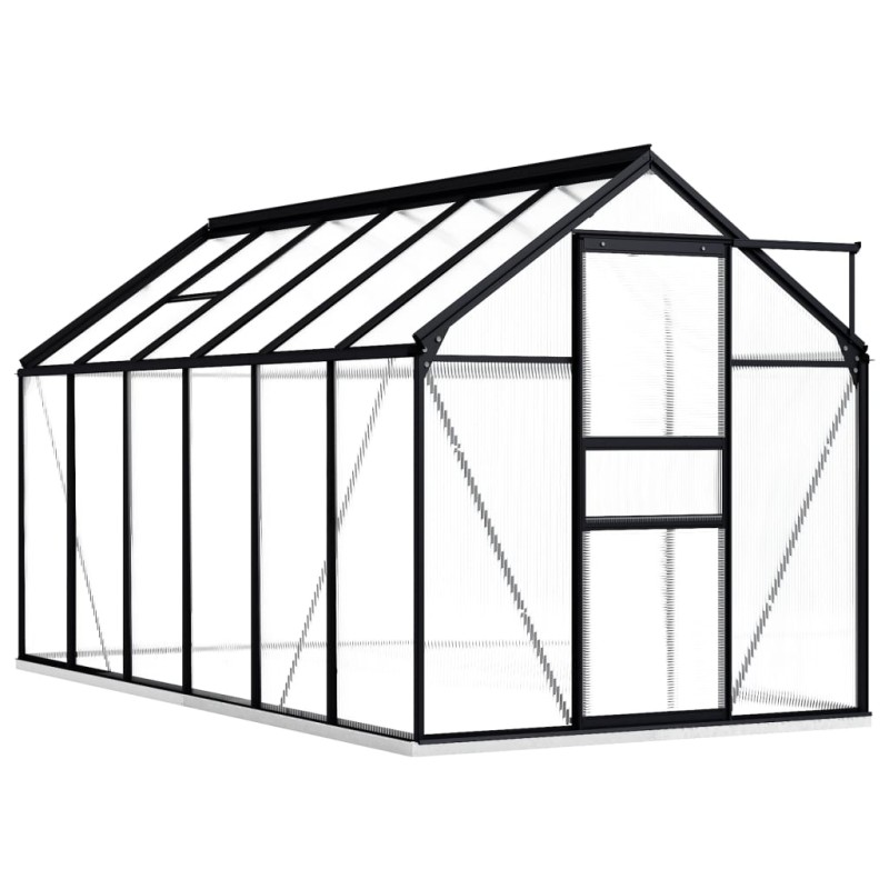 vidaXL Invernadero con estructura de aluminio gris antracita 7,03 m² vidaXL Invernadero con estructura de aluminio gris antracita 7,03 m²