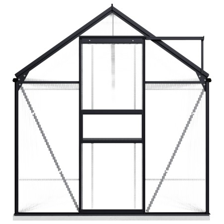 vidaXL Invernadero con estructura de aluminio gris antracita 7,03 m²